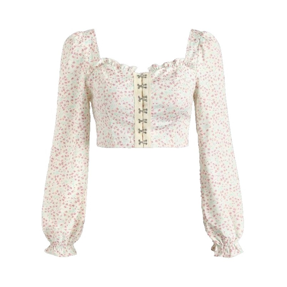 URBAN OUTFITTERS Womens Corset Maiden Coquette Cottagecore Cropped Top - S